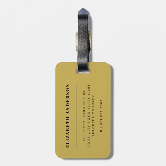 Houd het handschrift kalm en ver weg bagagelabel (Achterkant verticaal)