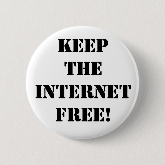 Houd het internet vrij! ronde button 5,7 cm (Voorkant)