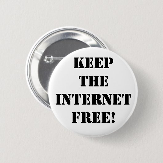 Houd het internet vrij! ronde button 5,7 cm (Voorkant /achterkant)