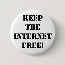 Houd het internet vrij! ronde button 5,7 cm
