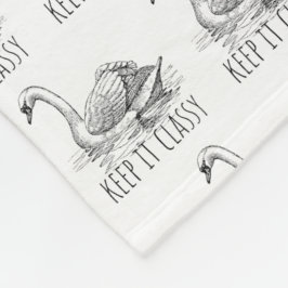 Houd het Klasse Elegante Zwaan Fleece Deken