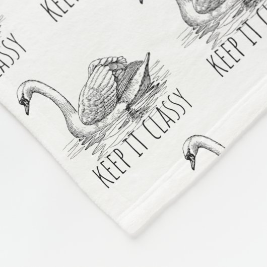Houd het Klasse Elegante Zwaan Fleece Deken (Hoek)