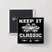 Houd het Klassiek Retro Gamecontroller Videospel Vierkante Button 5,1 Cm (Voorkant /achterkant)