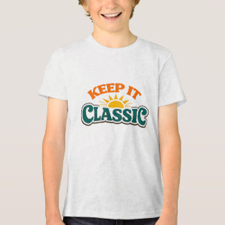 Houd het Klassiek Retro Zonsondergang Vintage Typo Tri-Blend Shirt