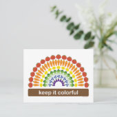 Houd het kleurrijk briefkaart (Staand voorkant)