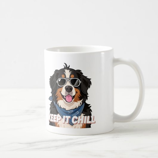 Houd het koel Bernese Mountain Dog Kunst Koffiemok (Rechts)