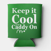 Houd het koel en caddy op golfclub naam eigen naam blikjeskoeler (Voorkant)