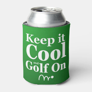 Houd het koel en golf op golfclub naam eigen naam blikjeskoeler