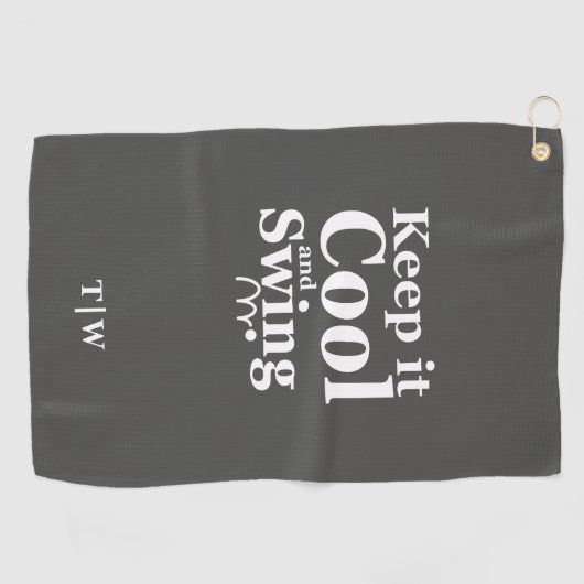 Houd het koel en Swing Golf Theme Golfhanddoek (Horizontaal)