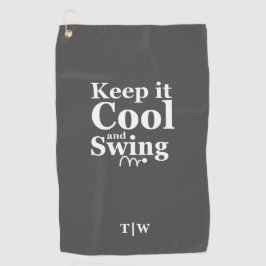 Houd het koel en Swing Golf Theme Golfhanddoek