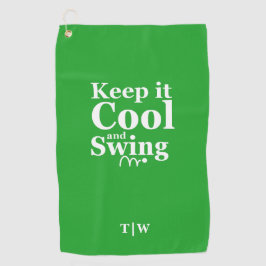 Houd het koel en Swing Golf Theme Golfhanddoek