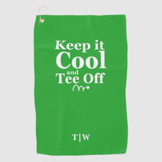 Houd het koel en T-shirt af van Initialen Golfhanddoek