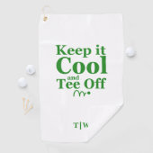 Houd het koel en T-shirt af van Initialen Golfhanddoek (Insitu)