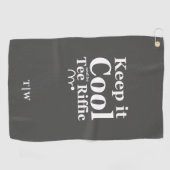 Houd het koel en wees T-shirt Riffic Initialen Golfhanddoek (Horizontaal)