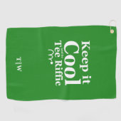 Houd het koel en wees T-shirt Riffic Initialen Golfhanddoek (Horizontaal)