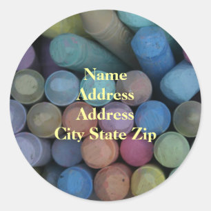 Houd het Leven Kleurrijk Adresetiket Ronde Sticker