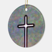 Houd het Licht binnen Kruis vast Keramisch Ornament (Links)