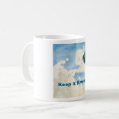 Houd het luchtig koffiemok (Voorkant links)