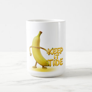 Houd het netjes – Grappige Bananen Typografie Mini Koffiemok