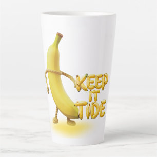 Houd het netjes – Grappige Bananen Typografie Mini Latte Mok