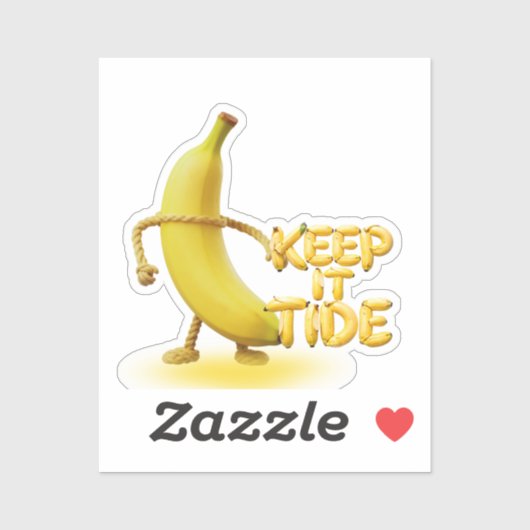 Houd het netjes – Grappige Bananen Typografie Mini Sticker (Vel)