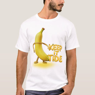 Houd het netjes – Grappige Bananen Typografie Mini T-shirt