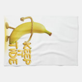 Houd het netjes – Grappige Bananen Typografie Mini Theedoek (Horizontaal)