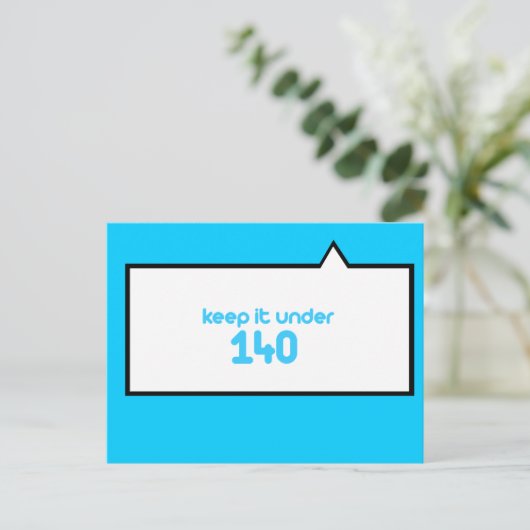 Houd het onder de 140 briefkaart (Staand voorkant)