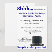 Houd het onder uw Pet uitnodiging (Voorkant / Achterkant)