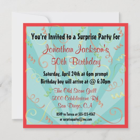 Houd het onder uw uitnodiging voor een Enterprise  (Achterkant)