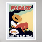 Houd het Park Schone 1937 WPA Poster (Voorkant)