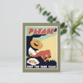 Houd het Park schoon Briefkaart (Staand voorkant)