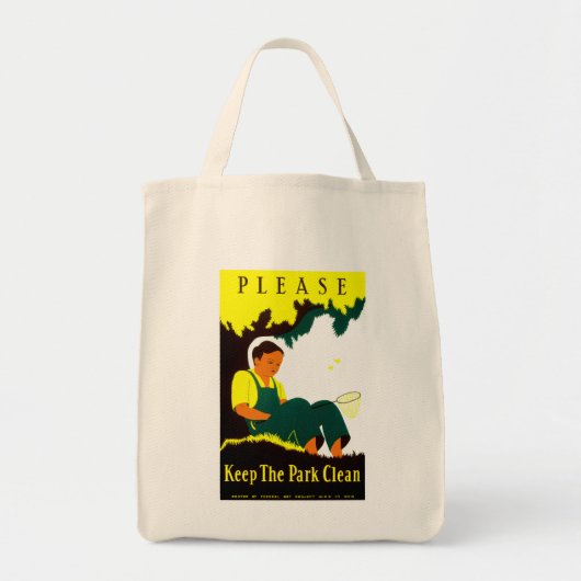 Houd het Park schoon Tote Bag (Voorkant)