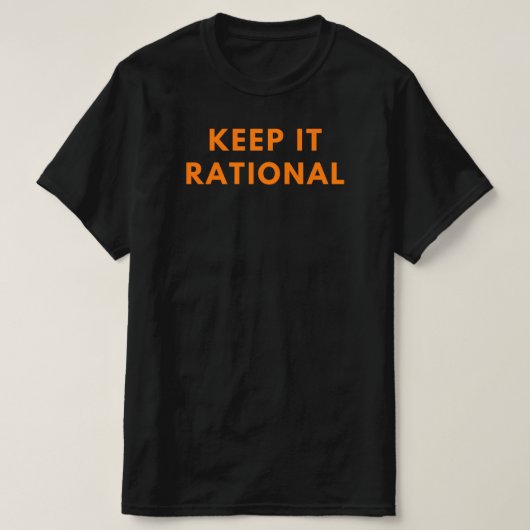 Houd het rationeel | Grappige Wiskunde Leraar Quot T-shirt (Design voorkant)