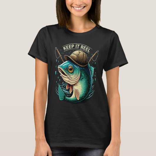 Houd het Reel Vissen T-shirt (Voorkant)