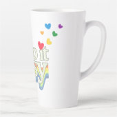 Houd het Retro Pride Typografie Design gemakkelijk Latte Mok (Rechts)