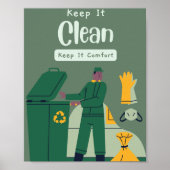 Houd het schoon, houd het comfortabel poster (Voorkant)