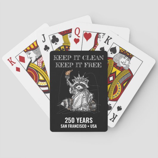 Houd het schoon, houd het vrij • 250 jaar pokerkaarten (Achterkant)