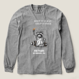 Houd het schoon, houd het vrij - Raccoon Liberty 2 Tri-Blend Shirt