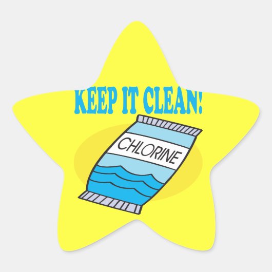 Houd het schoon ster sticker (Voorkant)