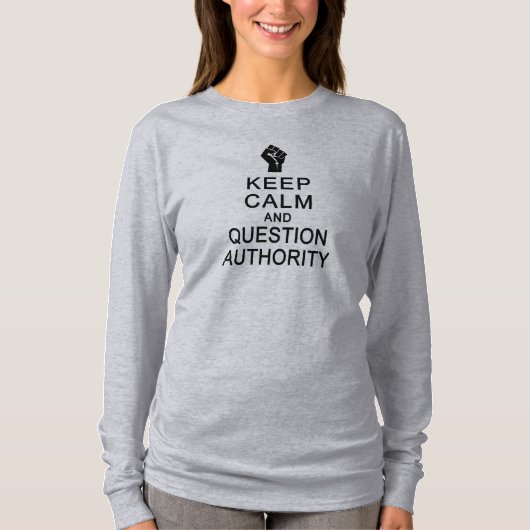HOUD HET shirt VAN DE AUTORITEIT VAN DE VRAAG EN V (Voorkant)