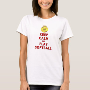 HOUD HET SHIRT VAN DE VRAAG EN SPEEL SOFTBALL MET