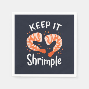 Houd het Shrimple Seafood Shrimp Gag Paper Servet