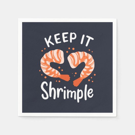 Houd het Shrimple Seafood Shrimp Gag Paper Servet (Voorkant)