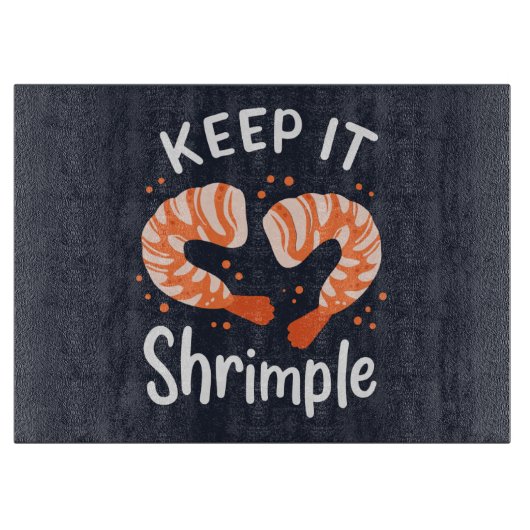 Houd het Shrimple Seafood Shrimp Gag Snijplank (Voorkant)