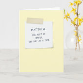 Houd het Simpel 20 Jaar Verjaardag Kaart (Gele Bloem)