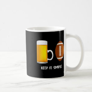 Houd het Simpel Bier College Football Grappig Alge Koffiemok