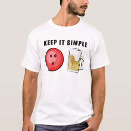 Houd Het Simpel - Bowling en Bier T-shirt