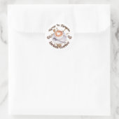 Houd Het Simpel Drink Koffie Ronde Sticker (Tas)