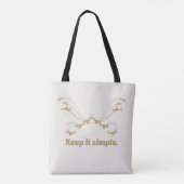 'Houd het Simpel' Elegante Minimalist Tote Bag (Achterkant)